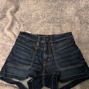 American Eagle Outfitters Blue Jean Shorts High-Waisted Cut-Off